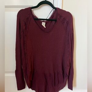 Free People Red Longsleeve